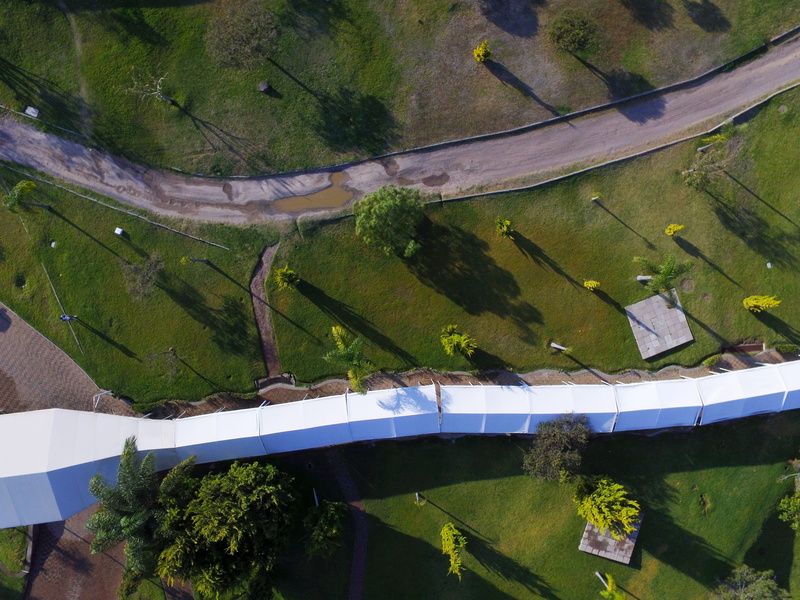 landscape, tranquility, high Angle View, scenics - nature, beauty in nature, building, plantation, field, drone view, aerial, grass, day, photography, land