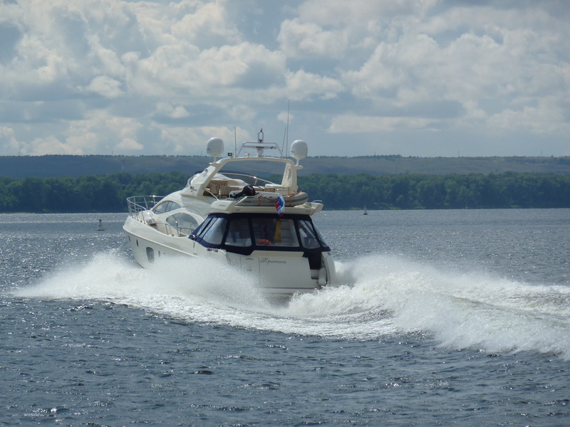 2K, wave, nautical vessel, sailing, clouds, beach, irina, obloka, blue, speed, sea, beauty in nature, waterfront, spray, Volga, sky, summer, vacation