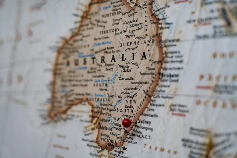 paper, extreme close-up, backgrounds, map, selective, full frame, western script, photography, communication, text, information medium, pin, australia