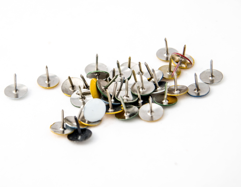 ornate, white background, spikes, an injection, studio shot, construction industry, still life, 2K, copy space, cut out, collection, close-up, button