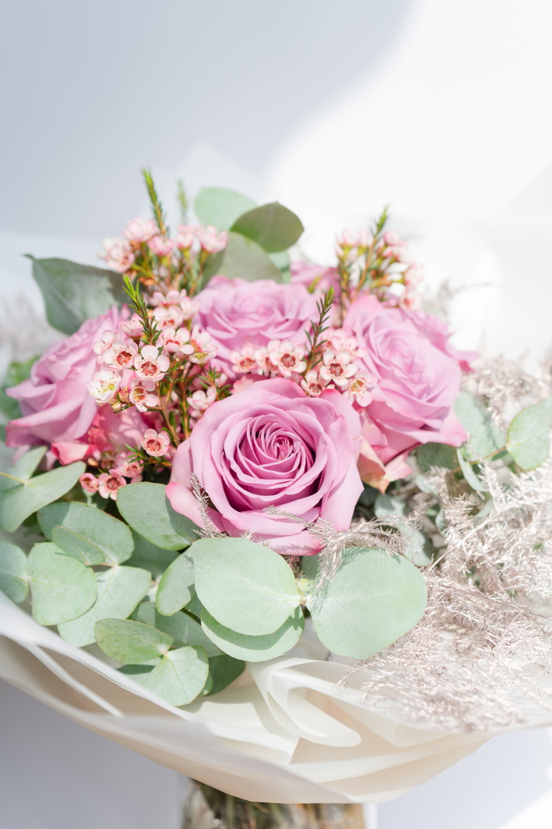 beauty, freshness, vase, romance, luxury, pastel color, pink Color, gift, 5K, decor, love, bouquet, married, petal, home, celebration, pastel, plant, leaves