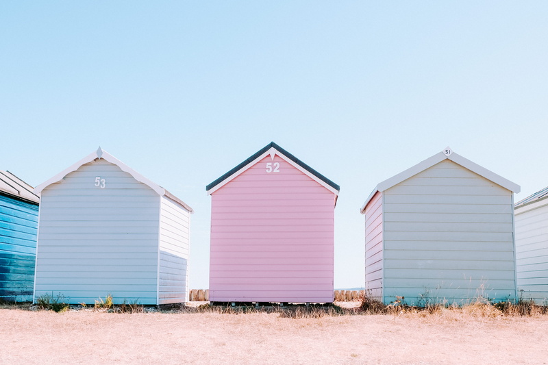 holiday, calshot, beach huts, coastal locations, day, cabin, daylight, places to visit, no people, clear sky, house, light, tourist locations, land, sunshine