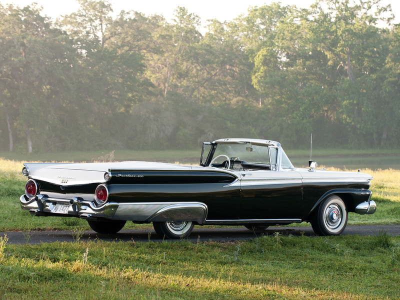 retro, ford, 1080P, fairlane, skyliner, 500, 1959, hardtop, retractable