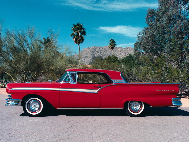 convertible, 1080P, retro, retractable, fairlane, 500, ford, hardtop, 1957, skyliner