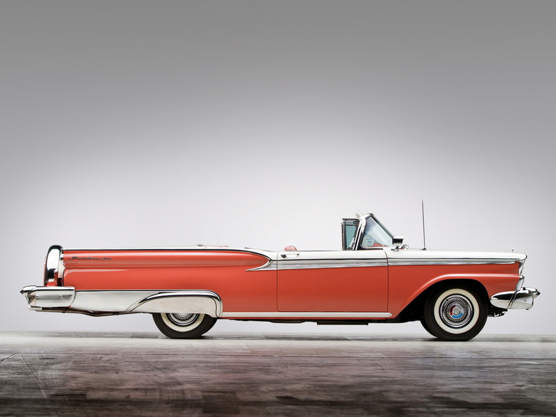 retractable, retro, fairlane, ford, 500, 1959, skyliner, hardtop, 1080P