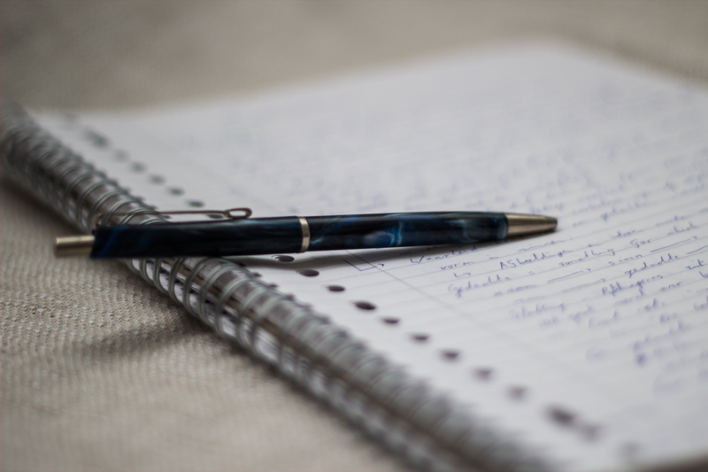 pen, close-up, education, writing instrument, selective focus, black, business, publication, still life, line paper, notebook, 5K, note pad, words, indoors