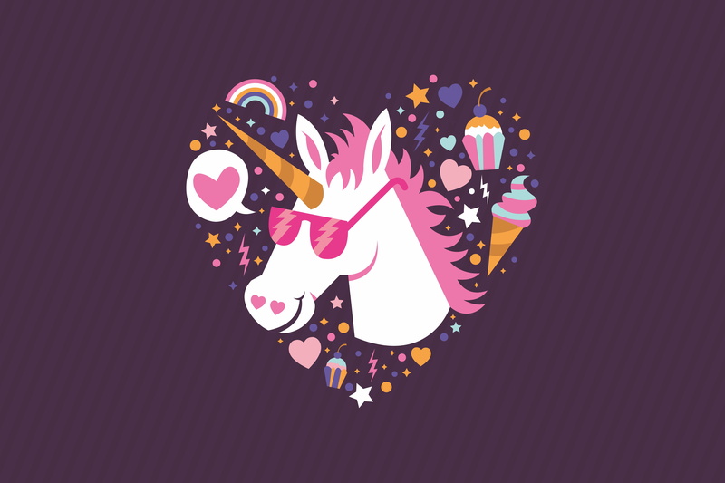 sweets, unicorn, glasses, heart, 5K