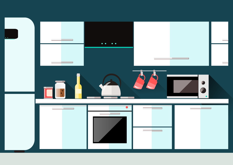 5K, kettle, furniture, kitchen, microwave, vector