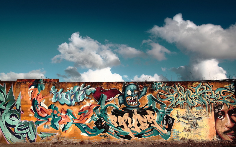 mural, paint, history, architecture, famous Place, cloud - sky, graffiti, old, religion, day, ornate, wall - building feature, sky, nature, human representation