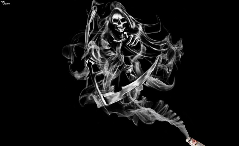burning, young adult, black background, cut out, reaper, risk, Stop, smoke - physical structure, close-up, pattern, cigarette, Smoke, white, Smoking