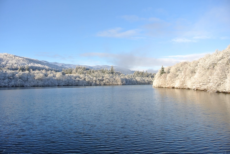 snow, day, scottish, 4K, cloud - sky, scotland, non-urban scene, scenics - nature, pitlochry, nature, plant, pine tree, beauty in nature, waterfront, park