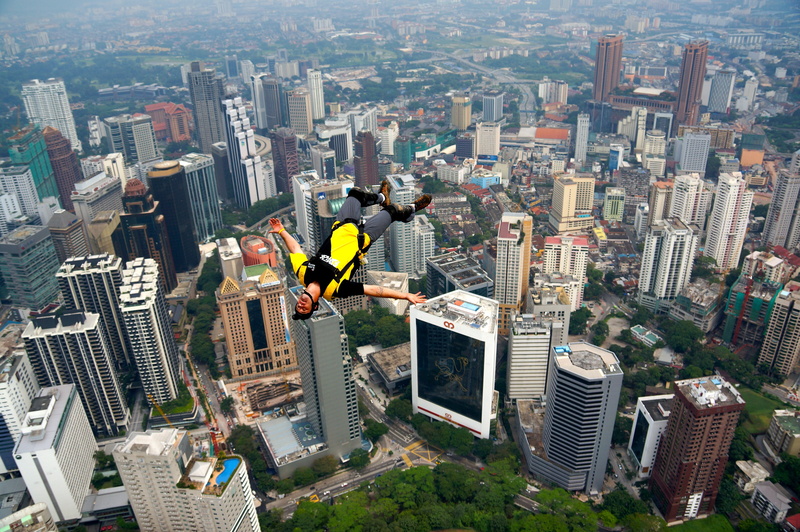 extreme, jumping, flight, fly, dive, diving, base, sky, jump, 4K