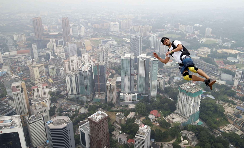 jumping, sky, base, flight, 1080P, fly, jump, diving, dive, extreme