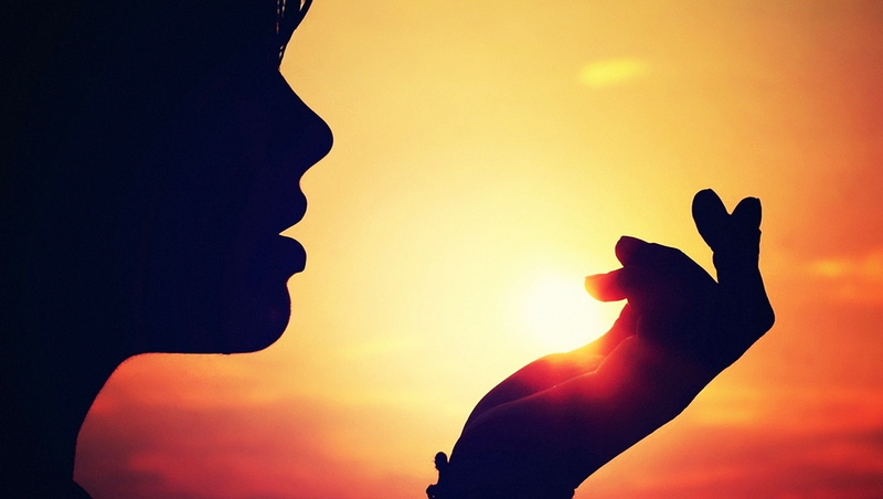 silhouette, hands, 720P, sunlight, open mouth, women