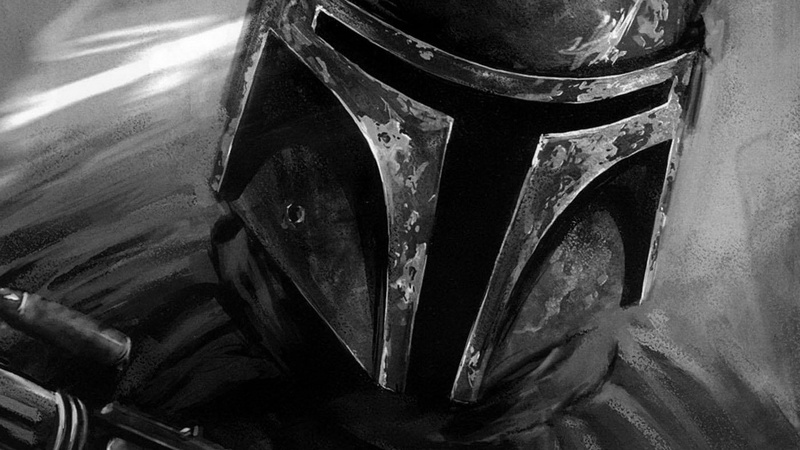 video, paintings, star, wars, Star Wars, art, fett, boba, games, 1080P, monochrome, hd