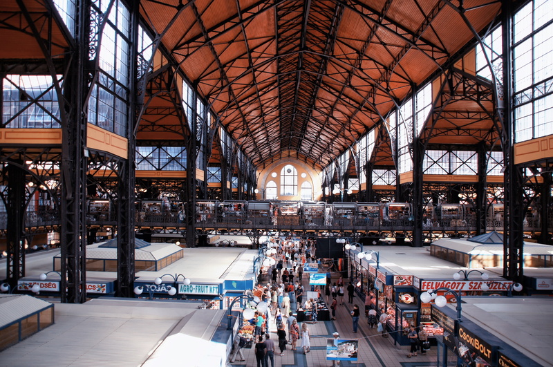hall, building, architecture, standing, incidental people, built structure, day, illuminated, hungary, lighting equipment, modern, indoors, market hall