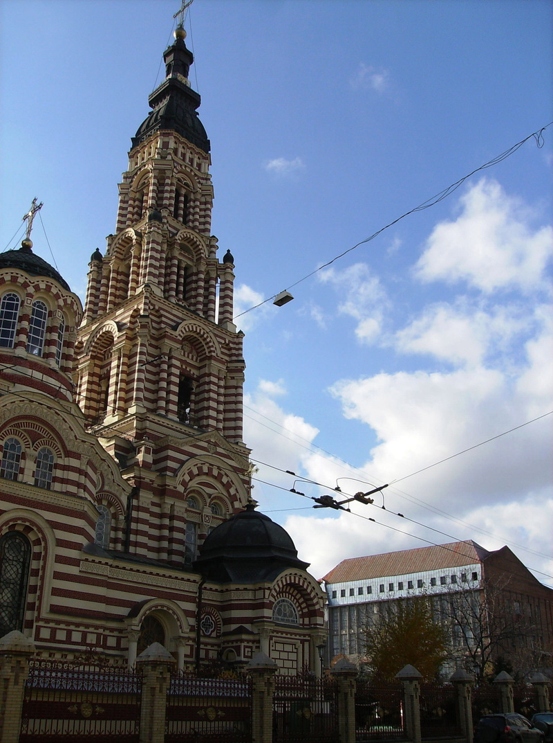 no people, sky, Kharkiv, Church, public domain, low angle view, ornate, christianity, 2K, building Exterior, city, day, belief, history, cultures, spirituality