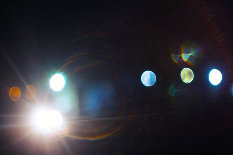 sky, defocused, lens flare, circle, outdoors, blue, geometric shape, 4K, illuminated, motion, night, no people, kharkiv, ukraine, abstract, light, lighting equipment