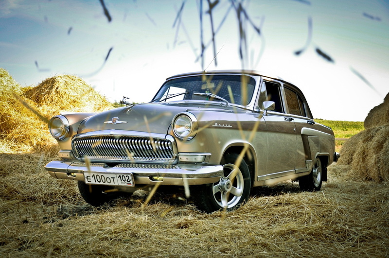 car, view, straw, sedan, classic, 2K, GAZ-21, andquot;Volgaandquot;