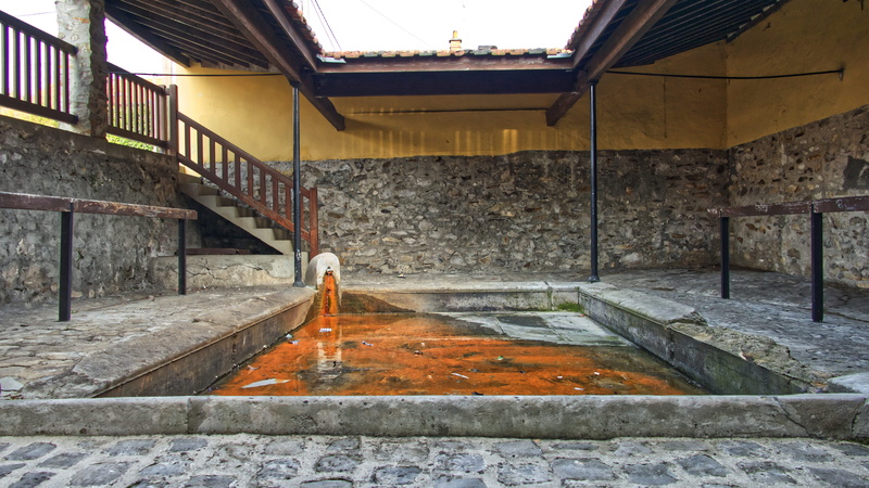 obsolete, metal, old, empty, path, floor, wash-house, architecture, 5K, patio, ceiling, indoors, pavement, staircase, flooring, run-down, concrete, lavoir