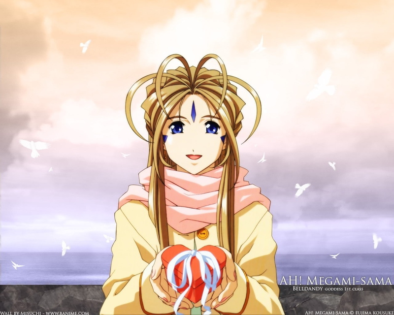 girls, 720P, Ah! My Goddess, ah, art, anime, belldandy, hd, x, goddess