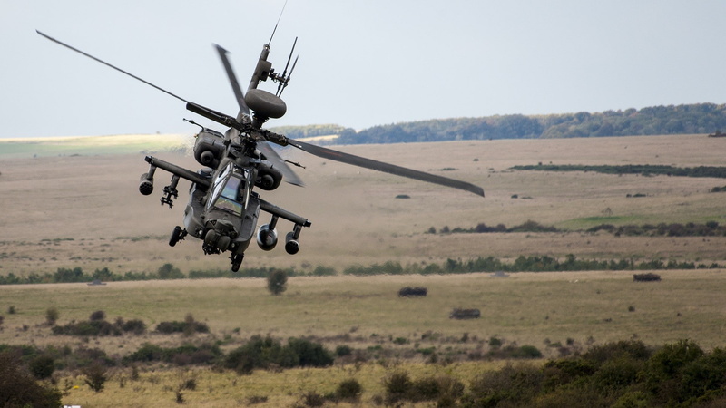 helicopters, Boeing Apache AH, military, 1080P, 64D, Attack helicopters