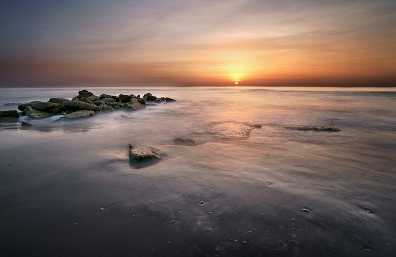 sunset, Sunrise, Sabellariid worm reef, sunrise - Dawn, dusk, sky, nature, coastline, wave, usa, photo, taken, seascape, sony  a6300, 5K, landscape, ocean  reef