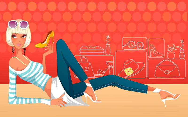 loving, shoes, art, 1920x1200, vector, shoe, 1080P, heeled, woman, holding, clip, unpaired