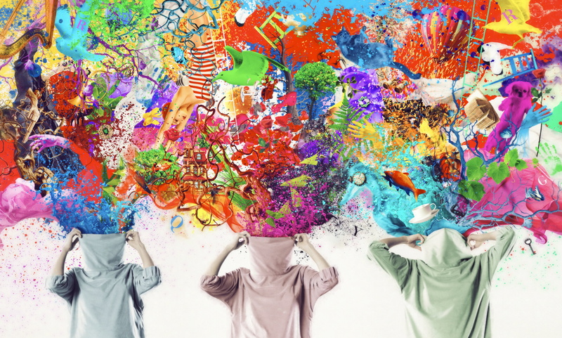 butterfly, red, motion, blue, art, 5K, splattered, paintbrush, artwork, craft, imagination, color Image, yellow, creativity, branches, painted Image, paint