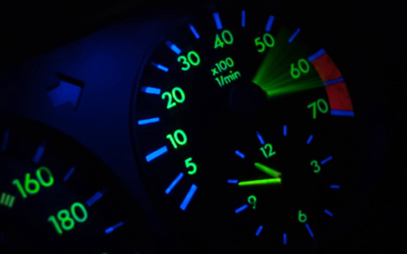 mercedes-benz, car, gauge, sport, no People, dark, car interior, multi colored, kilometer, mode of transportation, indoors, driving, night, mercedes, 720P