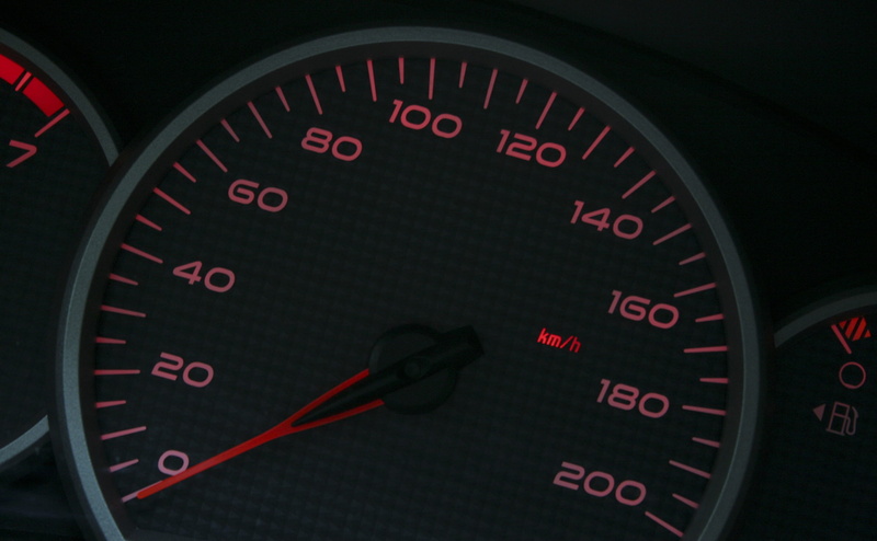 vehicle interior, tachometer, indoors, miles per hour, control panel, speedometer, measure, motor vehicle, economy, mph, red, control, land vehicle, dashboard