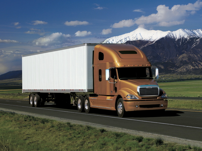 raised, 2000, roof, semi, 1080P, tractor, columbia, freightliner