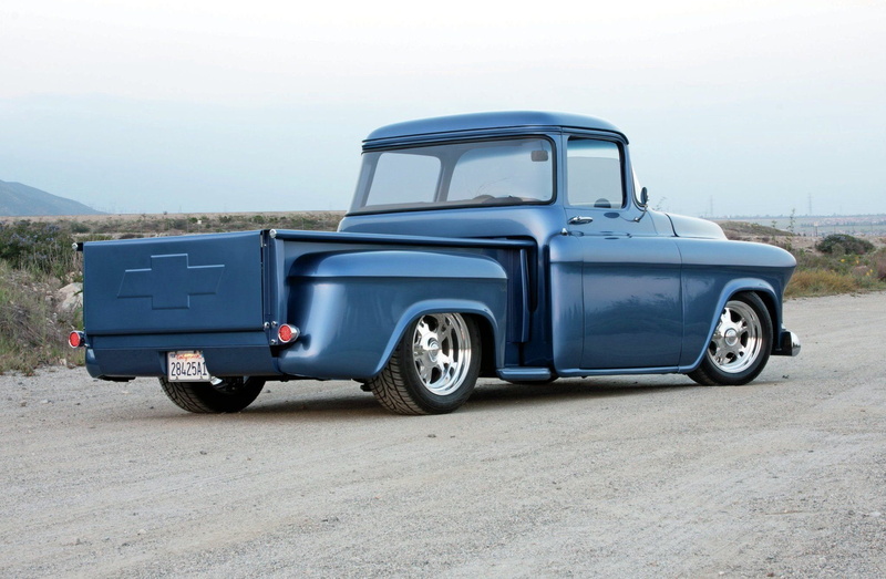 stepside, chevy, 3100, custom, rod, hot, pickup, 1955, usa, chevrolet, 1080P