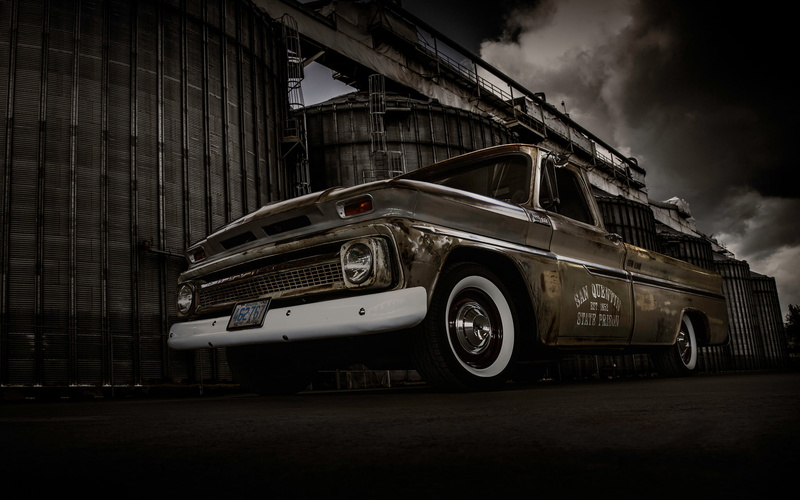 1080P, Chevrolet, Truck, the front, background, Pickup