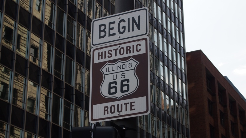 no people, big city, route 66, sign, western script, day, guidance, symbol, road, information, 4K, building, building exterior, text, america, architecture