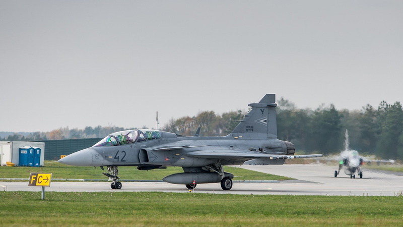 f, Swedish army, stealth, gray, fighter, 1080P, JAS 39D Gripen