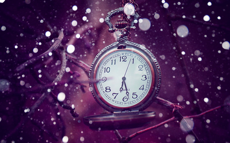 snow, clock hand, cold temperature, close-up, pocket watch, nature, number, clock face, hour hand, clockwork clocks pocketwatches time purple, no people