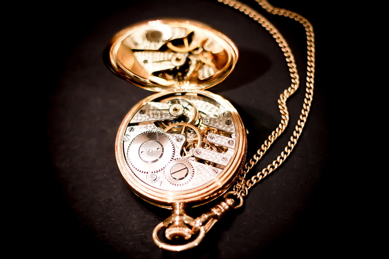 time, indoors, minute hand, ornate, gold chain, skeleton, chain, 1080P, instrument of time, jewelry, clock face, watch, no people, metal, clock, accuracy