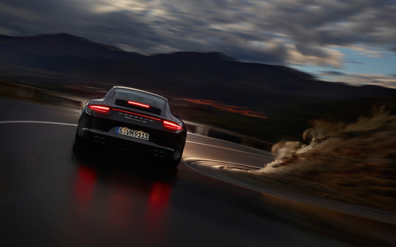 speed, Porsche Carrera 4, 1080P, night, reflection, lights