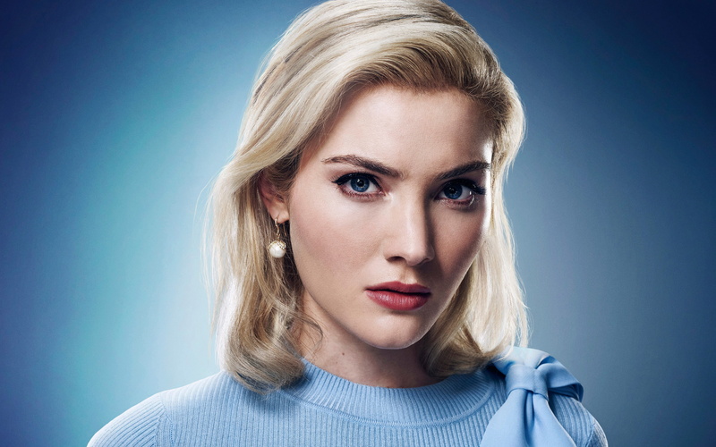 women, samuel, hairstyle, serious, colored background, body part, portrait, beautiful people, adult, skyler, blond hair, studio shot, blue, beautiful woman