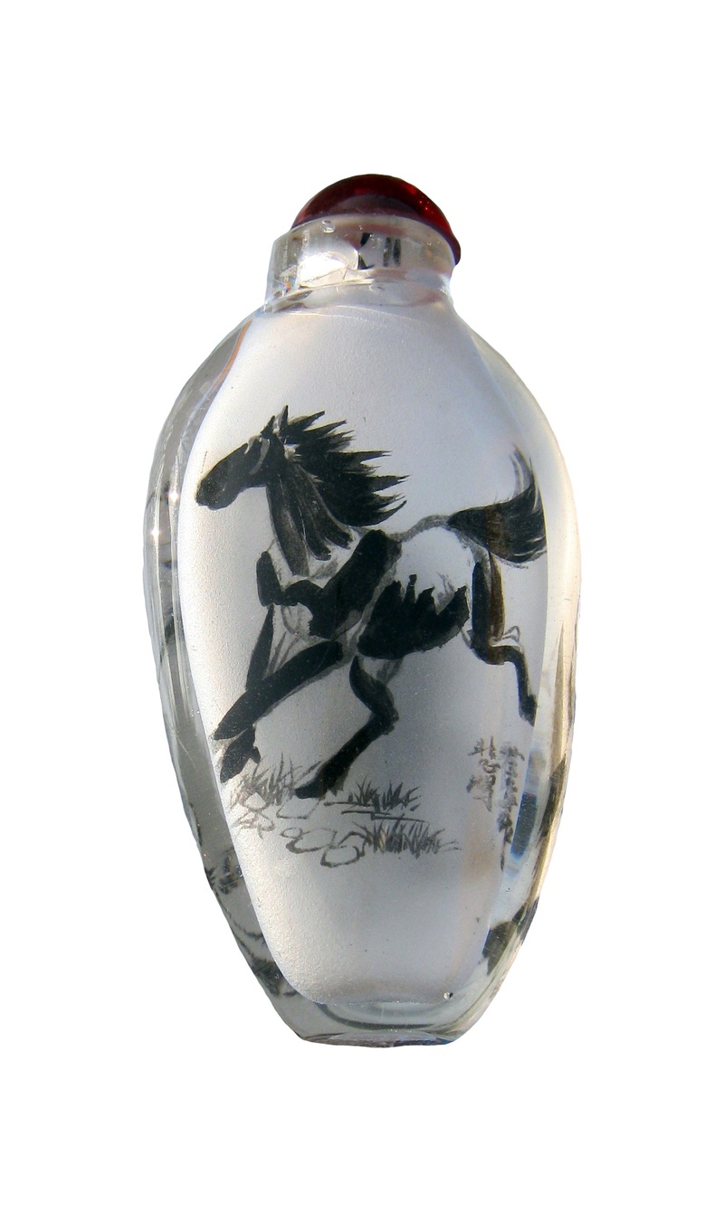 white background, transparent, drawing, silver colored, close-up, still life, chinese, container, two objects, cut out, single object, horse, indoors, reflection
