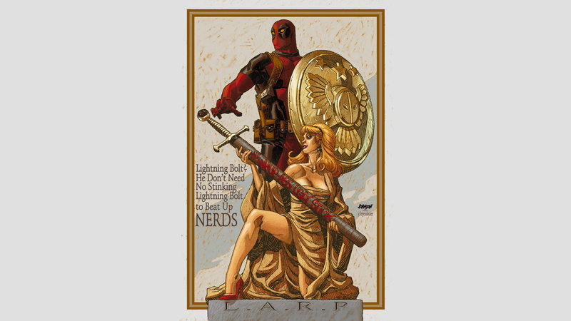 deadpool, 1080P, cartoon/comic, nerds, hd