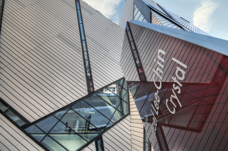 modern, sunlight, building exterior, connection, city, geometry, low angle view, day, no people, architecture, bridge, toronto, cloud - sky, metal, corrugated
