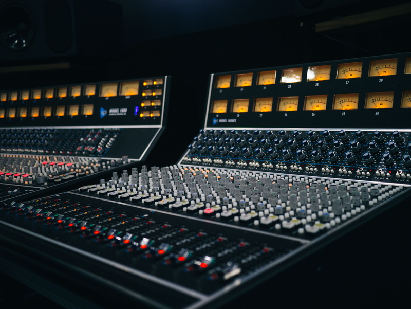 illuminated, sound recording equipment, black, station, control, audio, recording studio, choice, music, keypad, two, mixing, communication, technology