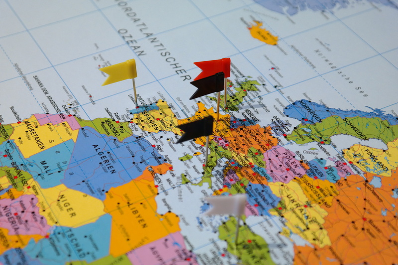 destinations, tags, close-up, 5K, western script, map of the world, world map, country, tagged, full frame, communication, direction, high angle view