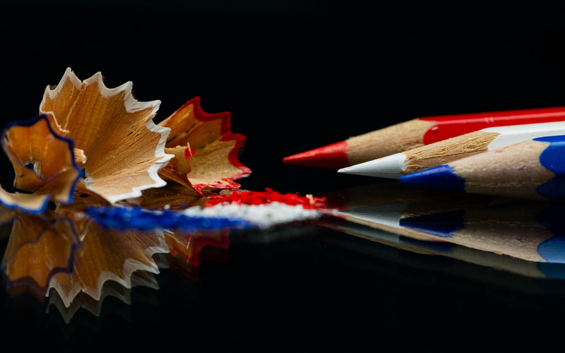 wood - material, still life, pencil shavings, craft, 720P, crayons, red, chips, blade, indoors, writing instrument, close-up, no people, black background