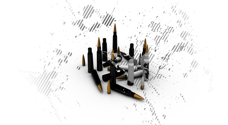 Artistic, high angle view, bullets, studio shot, still life, wood - material, no people, pencil, calligraphy, text, 3D, art and craft, writing instrument