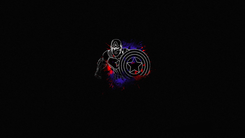 simple, The Avengers, 1080P, minimalism, Captain America, superhero, simple background