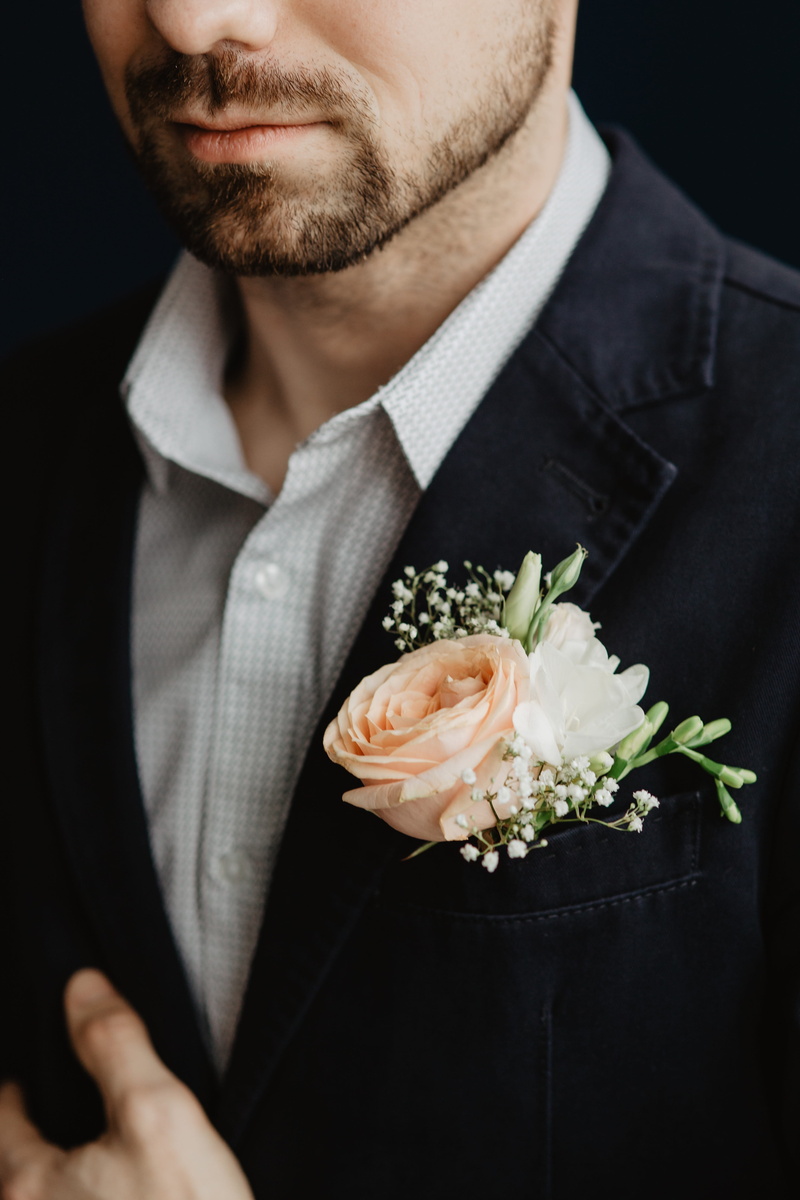 bouquet, wedding, holding, midsection, formalwear, 5K, black background, bouqet, flowering plant, men, flower arrangement, one person, flower head, real people
