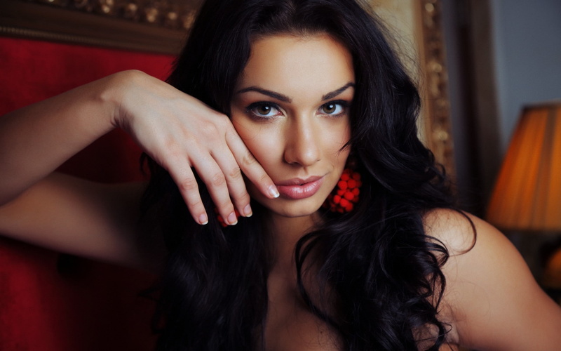 face, angelique, brunette, 1080P, model